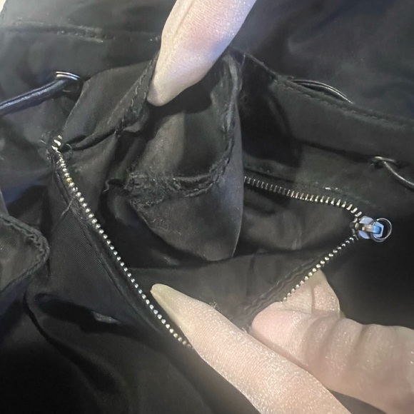 Dolce & Gabbana Sleek Black Backpack, zipper missing pull and inside pocket torn - Picture 12 of 12